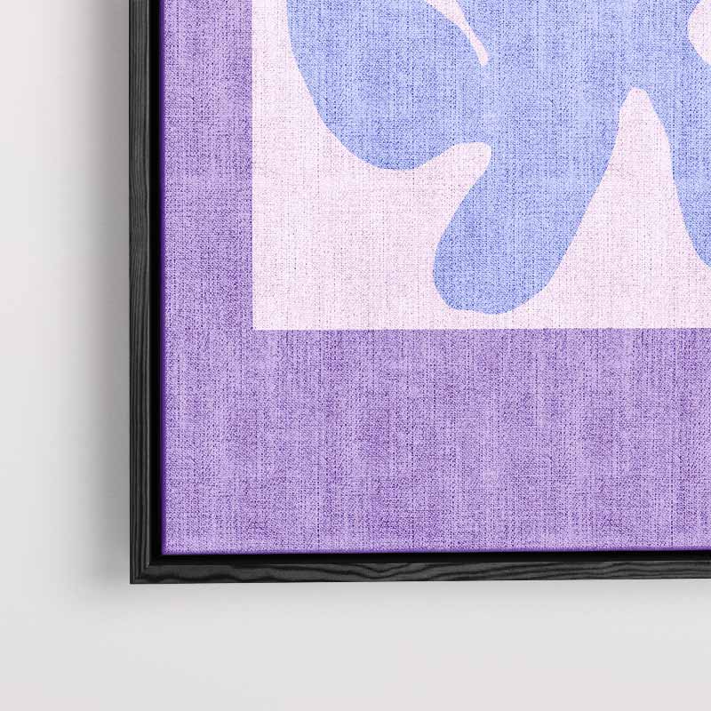 Abstracte Bladvorm in Paarstinten Kunstwerk-canvas-dibond-plexiglas-wanddecoratie-WallArtistic