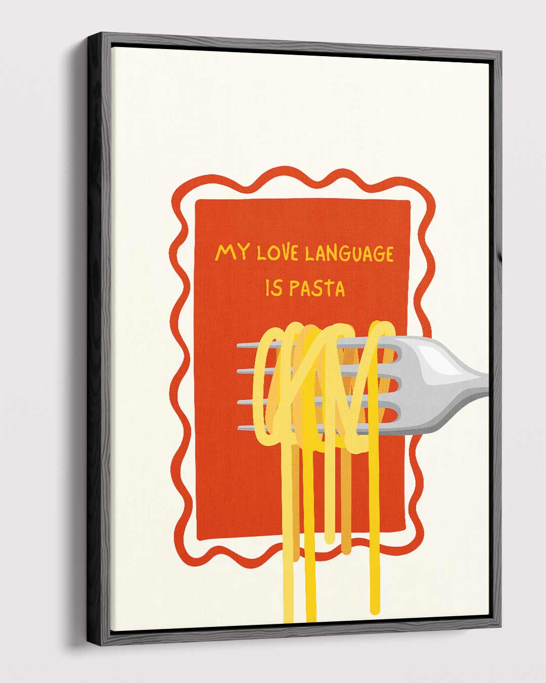 Pasta Liefde Teken Kunstwerk-canvas-dibond-plexiglas-wanddecoratie-WallArtistic