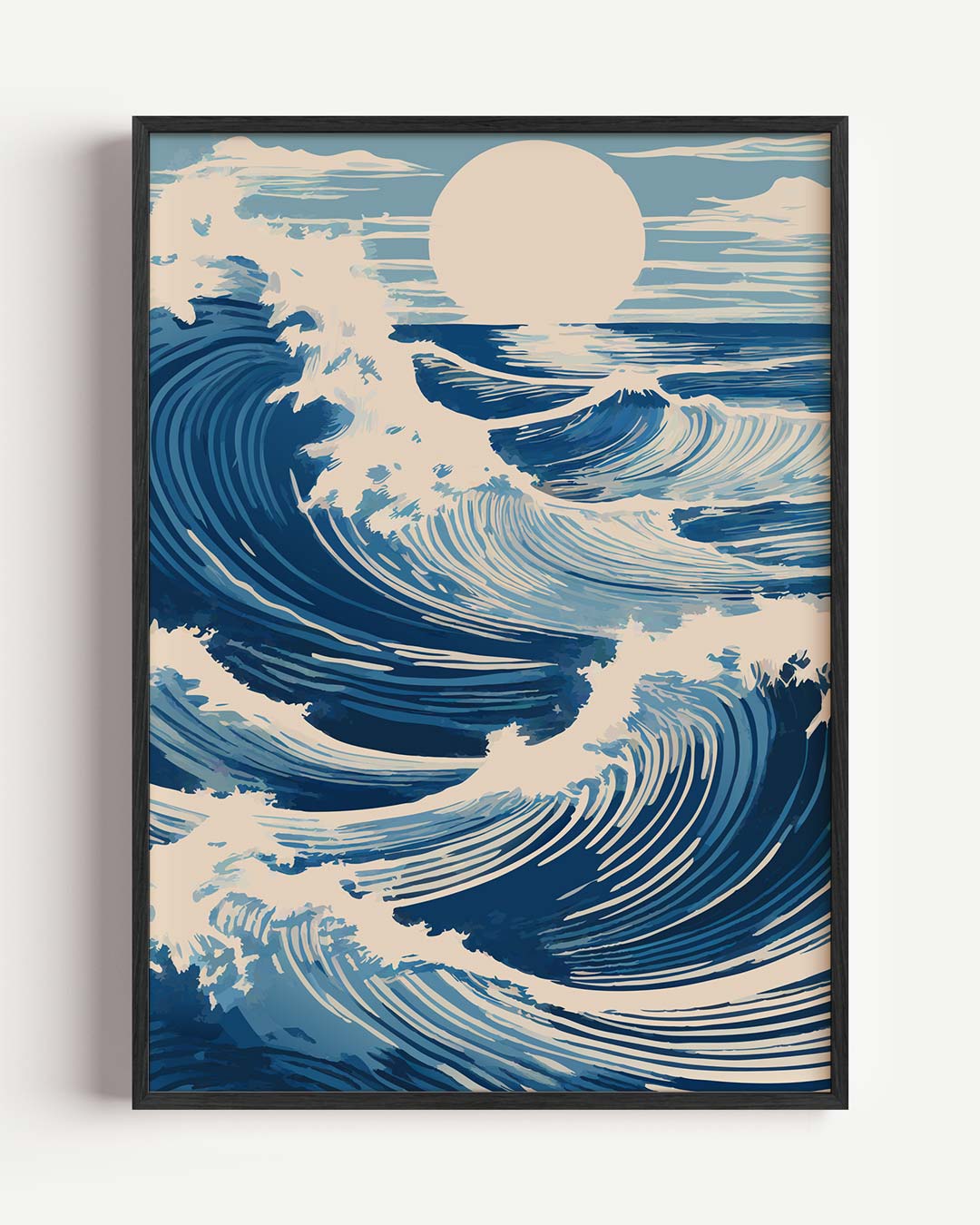 Kunstzinnige Oceaangolven Poster