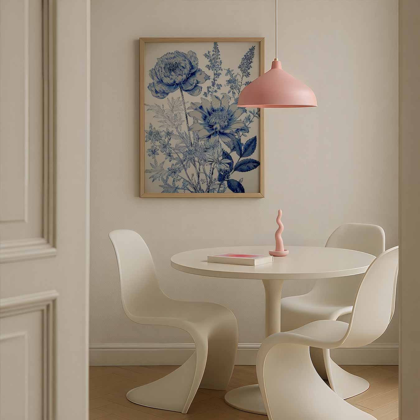 Blauwe Bloemenpracht Poster