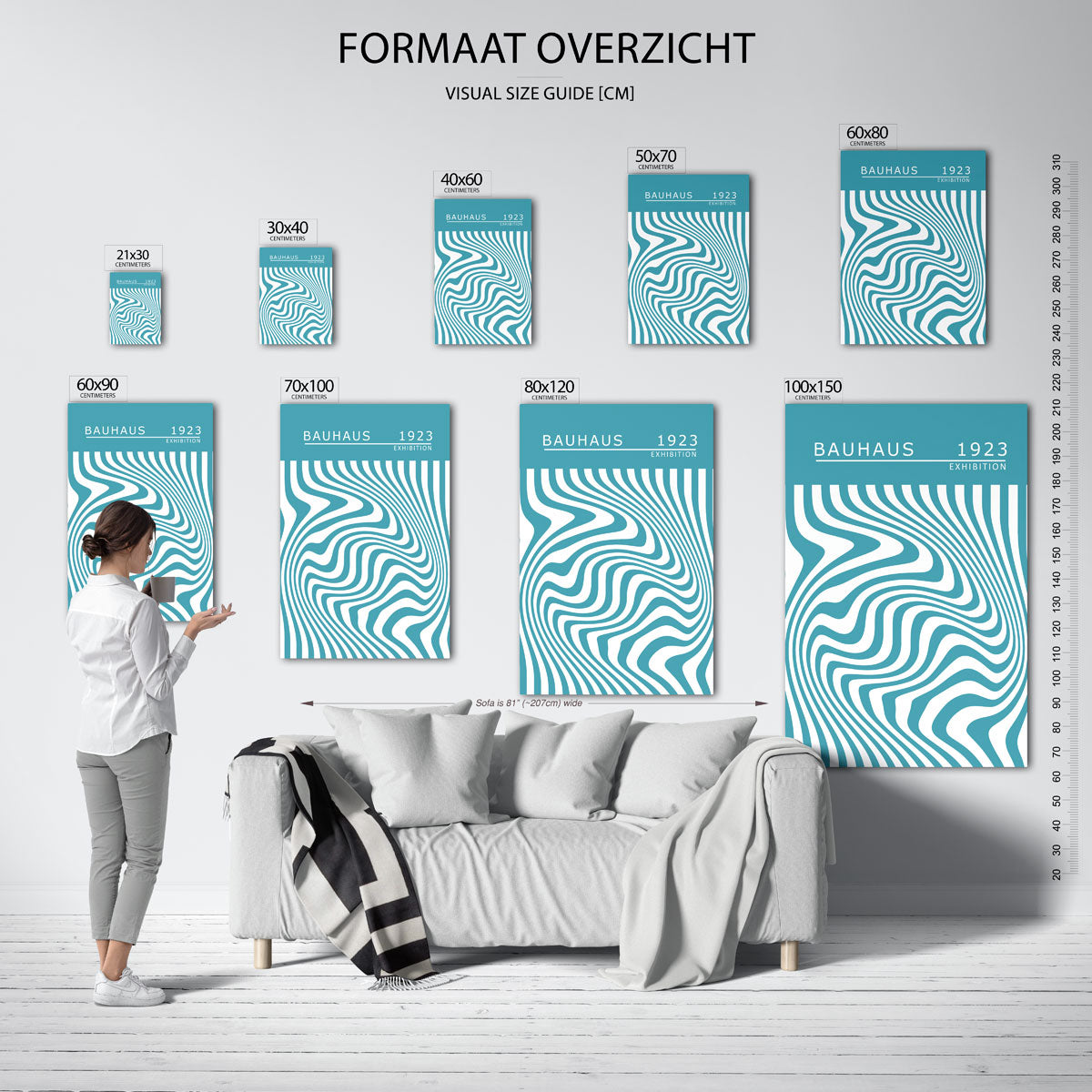Golvend lijnenspel Poster