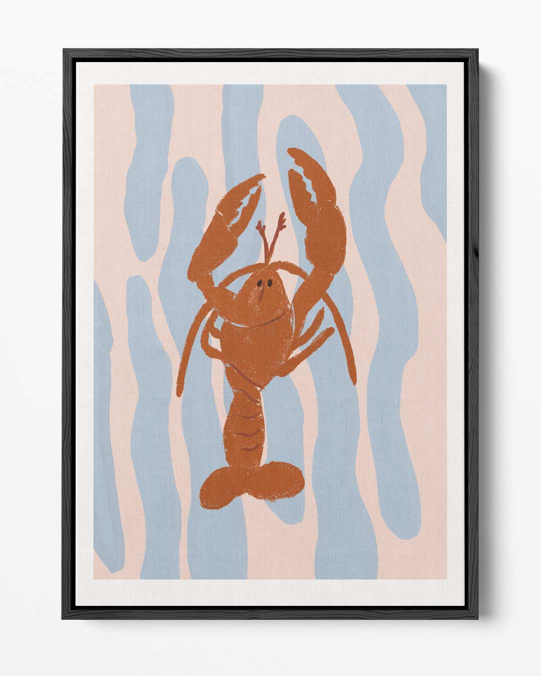 Dansende Kreeft op Zonnige Dag Kunstwerk-canvas-dibond-plexiglas-wanddecoratie-WallArtistic
