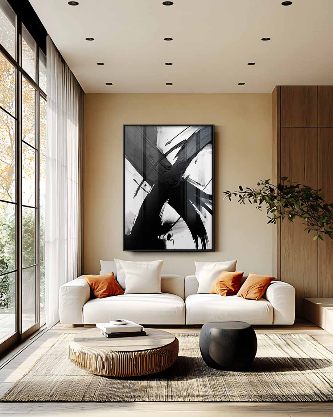 Dynamische Streken Kunstwerk-canvas-dibond-plexiglas-wanddecoratie-WallArtistic