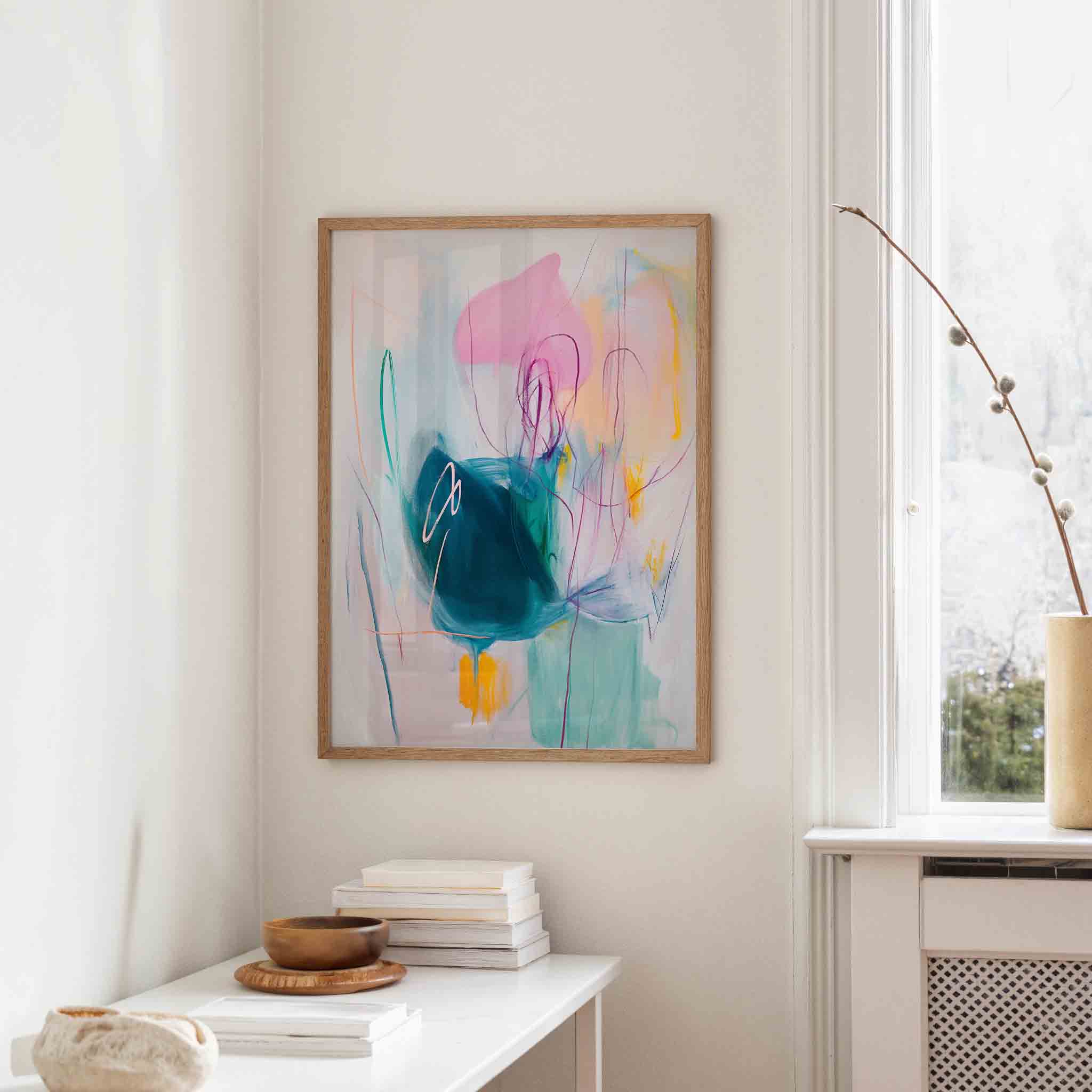 Abstracte vormen en kleuren Poster