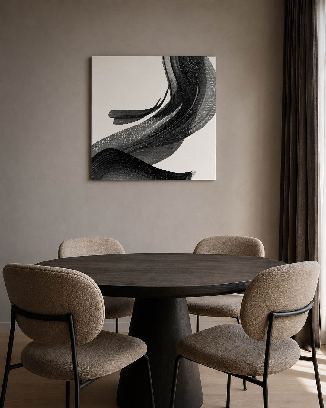 Dynamische borstelvegen Kunstwerk