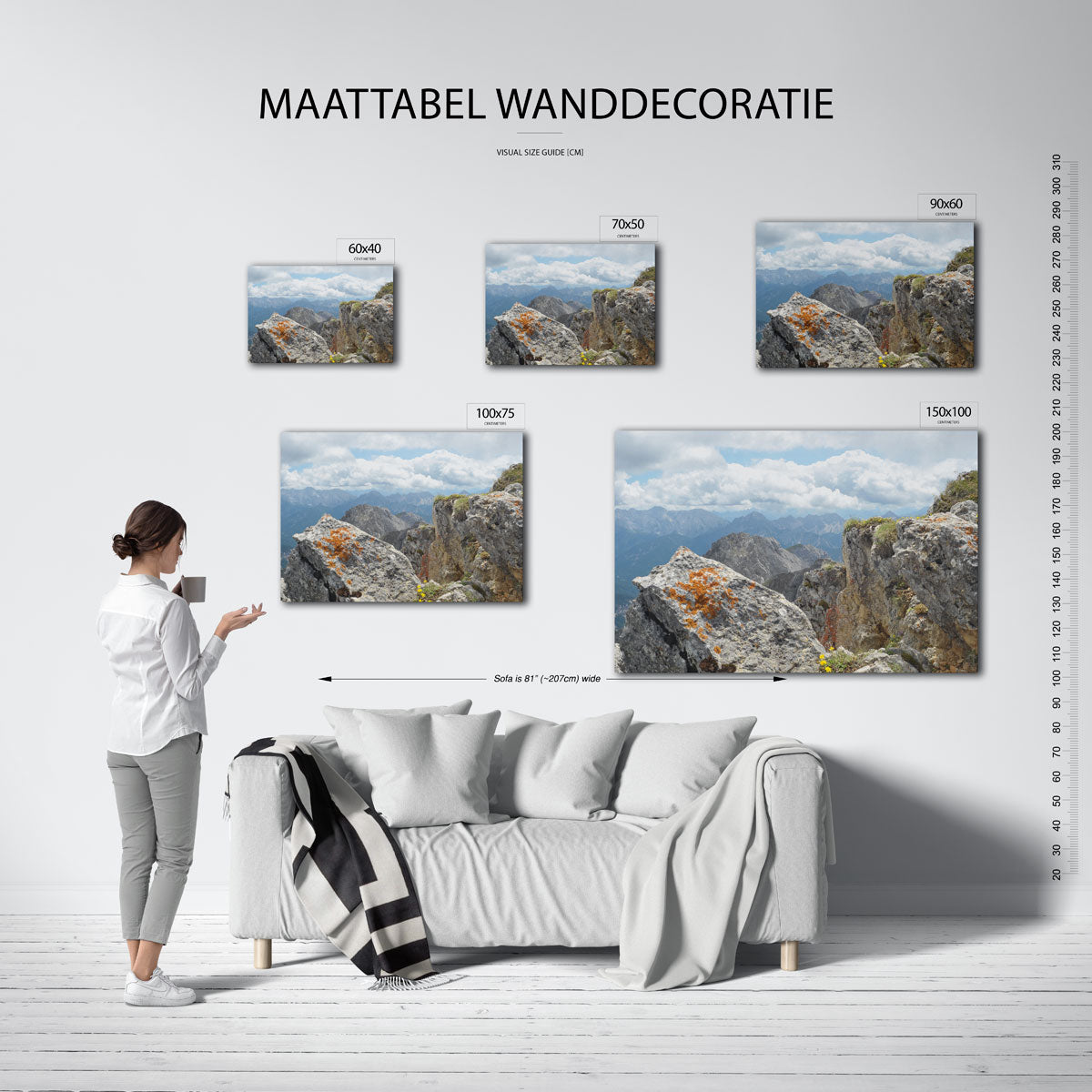 Rotsachtige berglandschap Kunstwerk