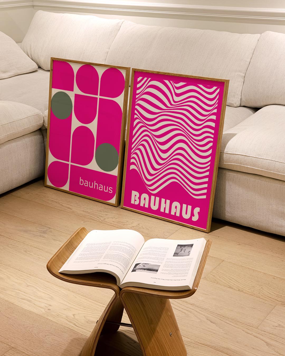 Golvend lijnenspel Posterset
