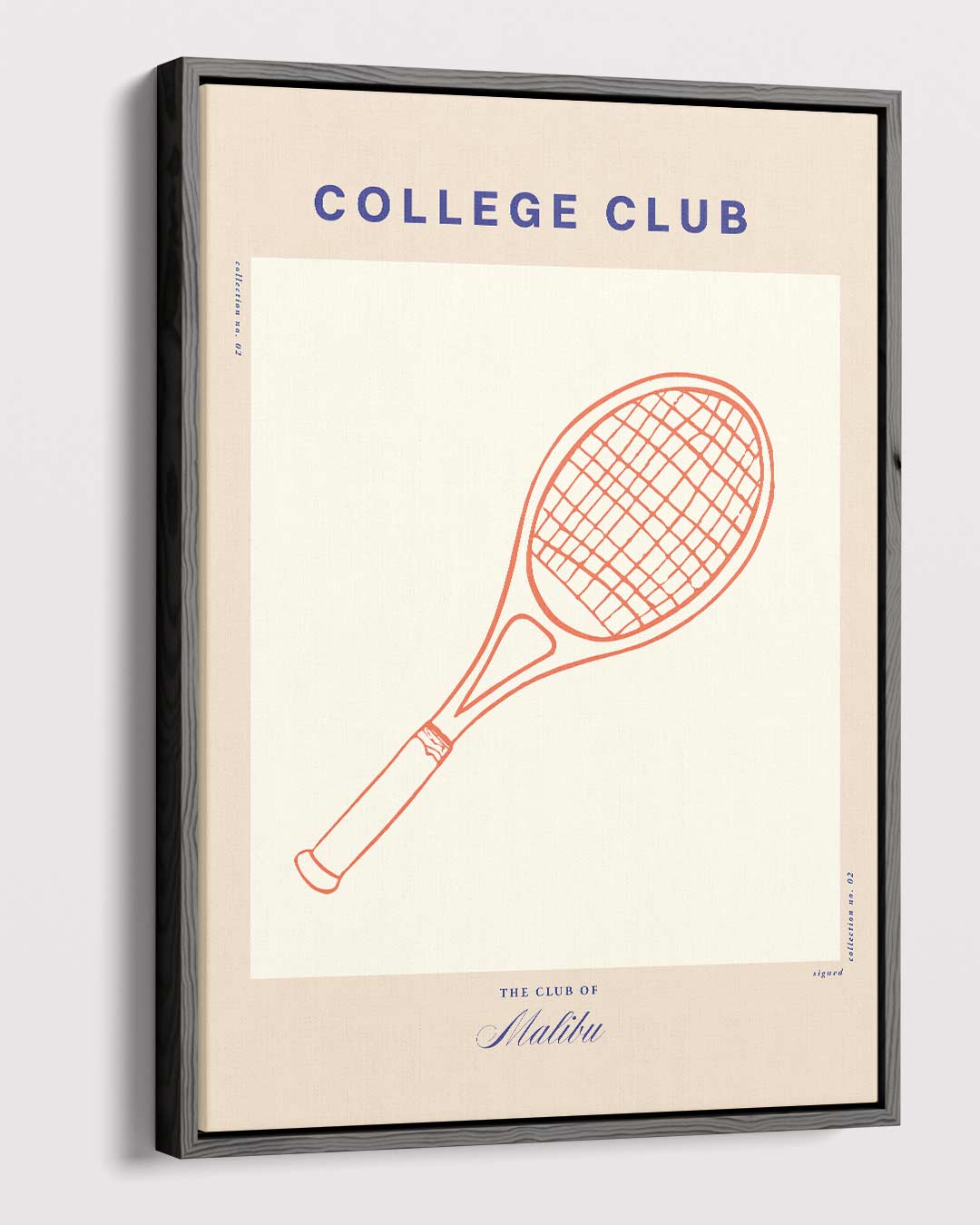 Retro Tennis Racket Poster