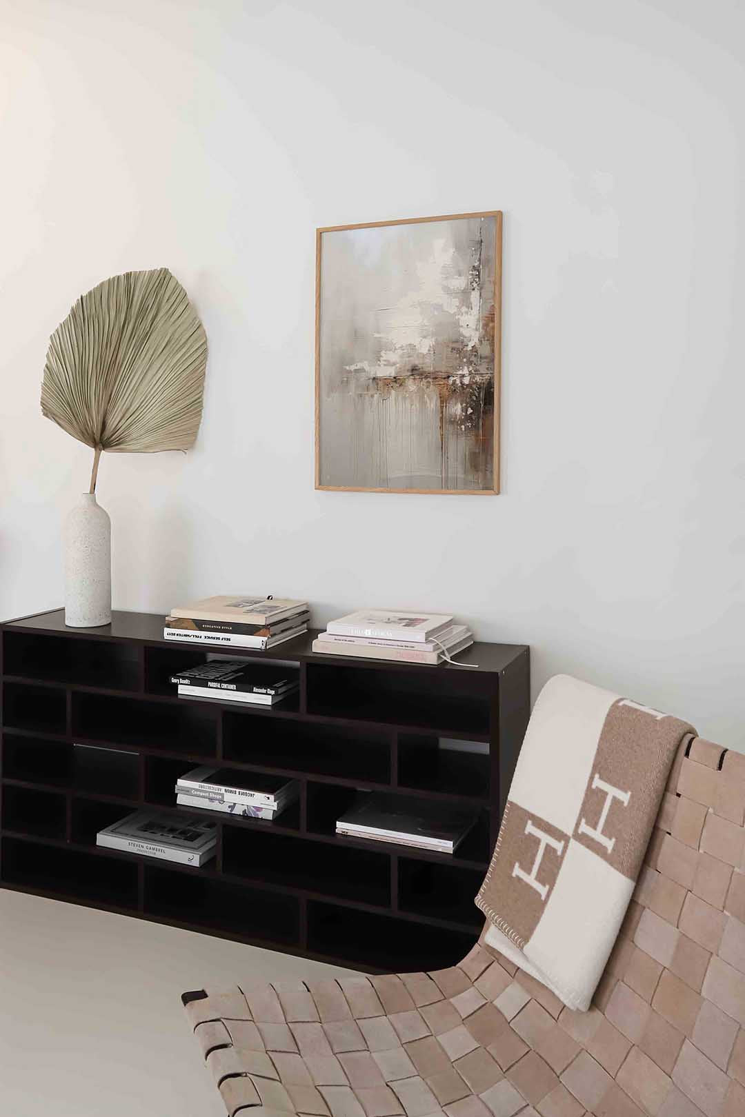 Abstracte beige en bruine Poster
