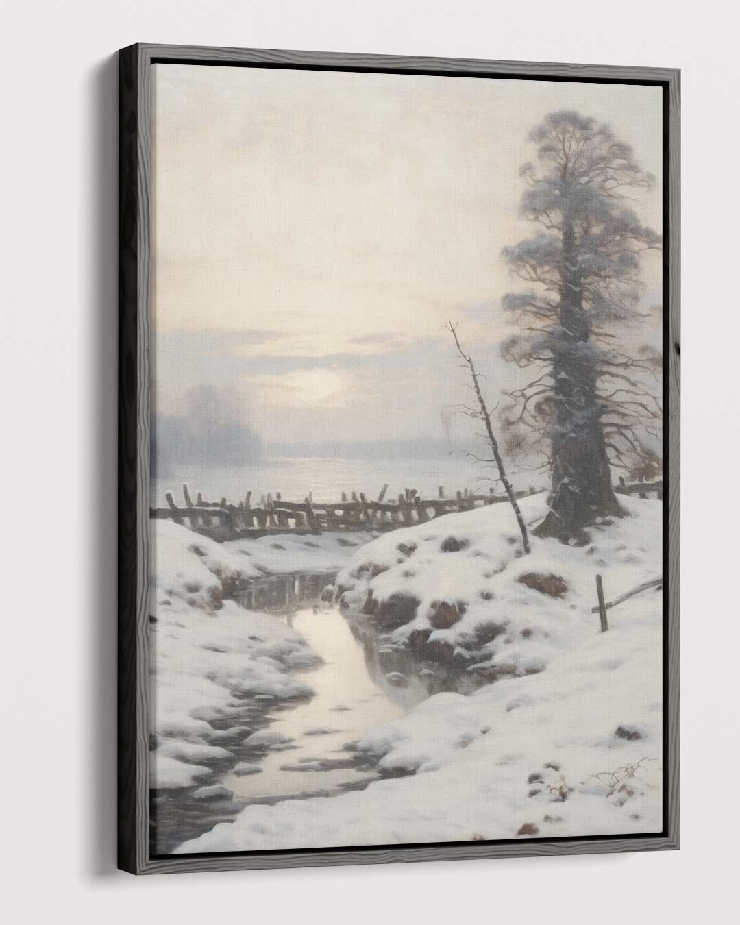 Winterse Rust in het Landschap Kunstwerk-canvas-dibond-plexiglas-wanddecoratie-WallArtistic