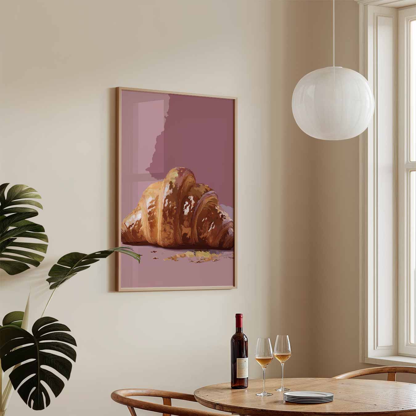 Stijlvolle Croissant Poster