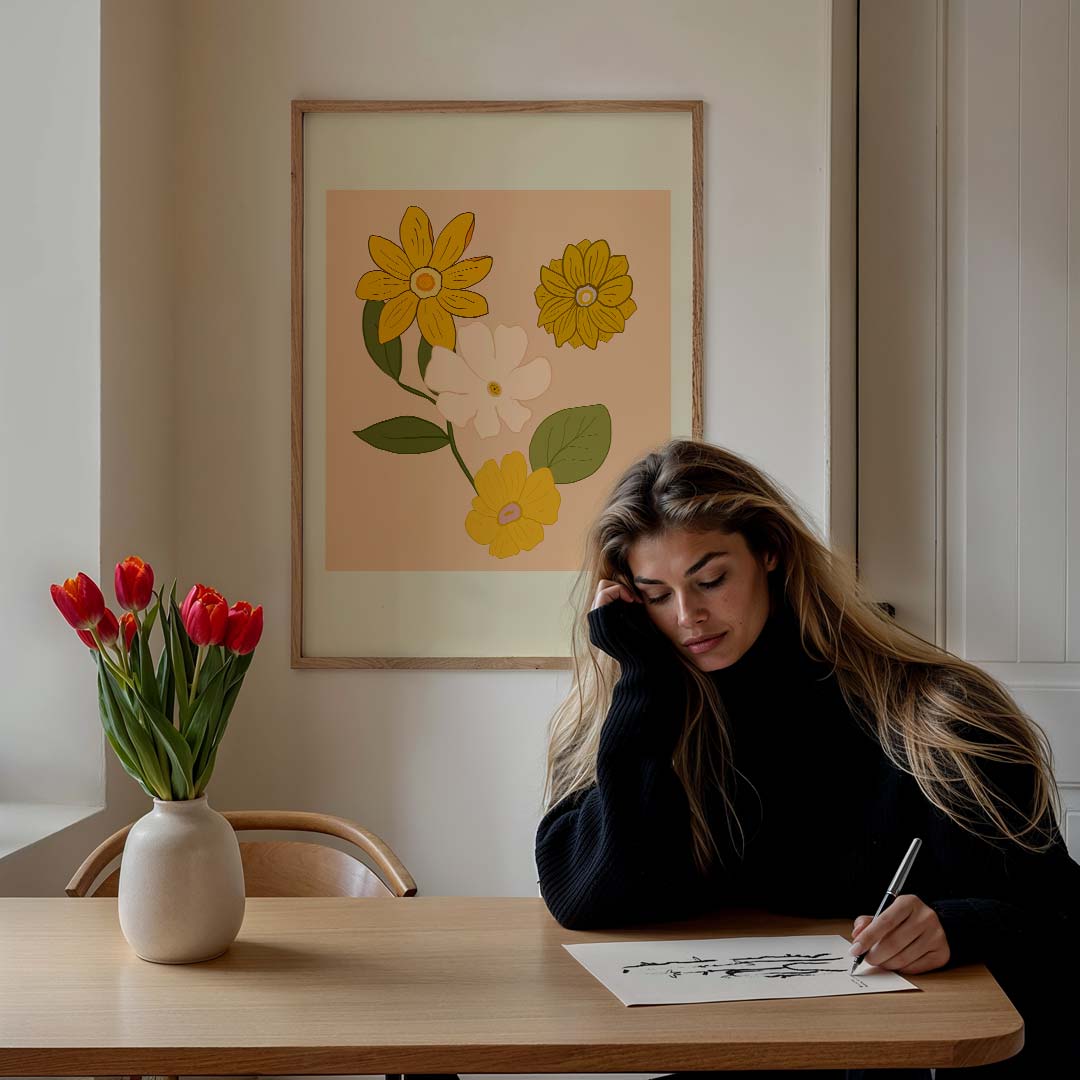 Bloemrijke Charme Poster-WallArtistic