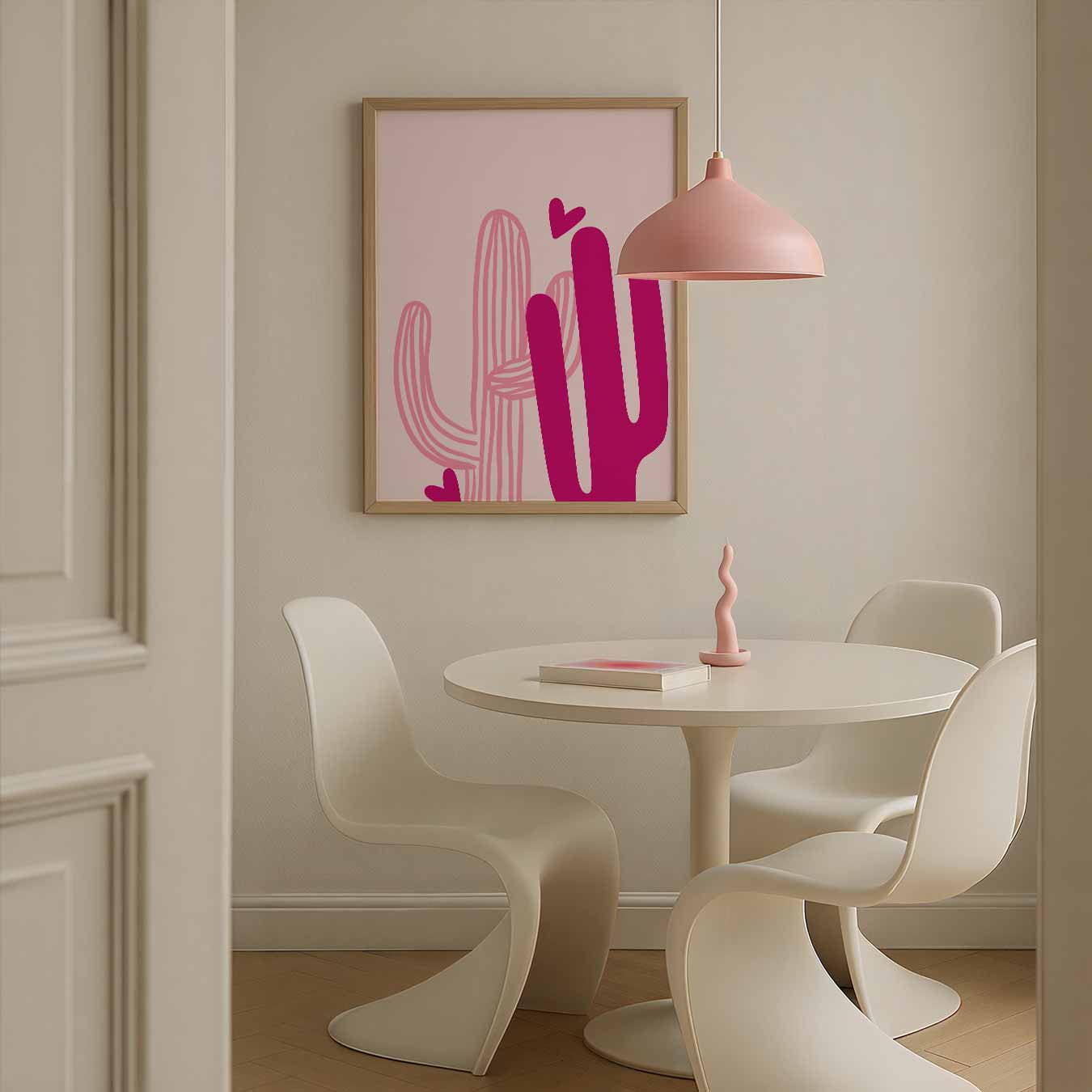 Vrolijke Cactus Harten Poster