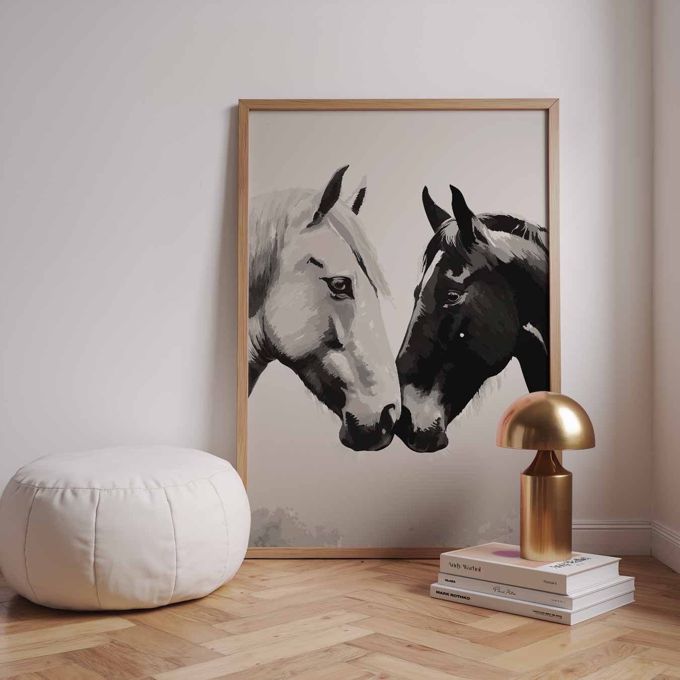 Twee Paarden Vriendschap Poster