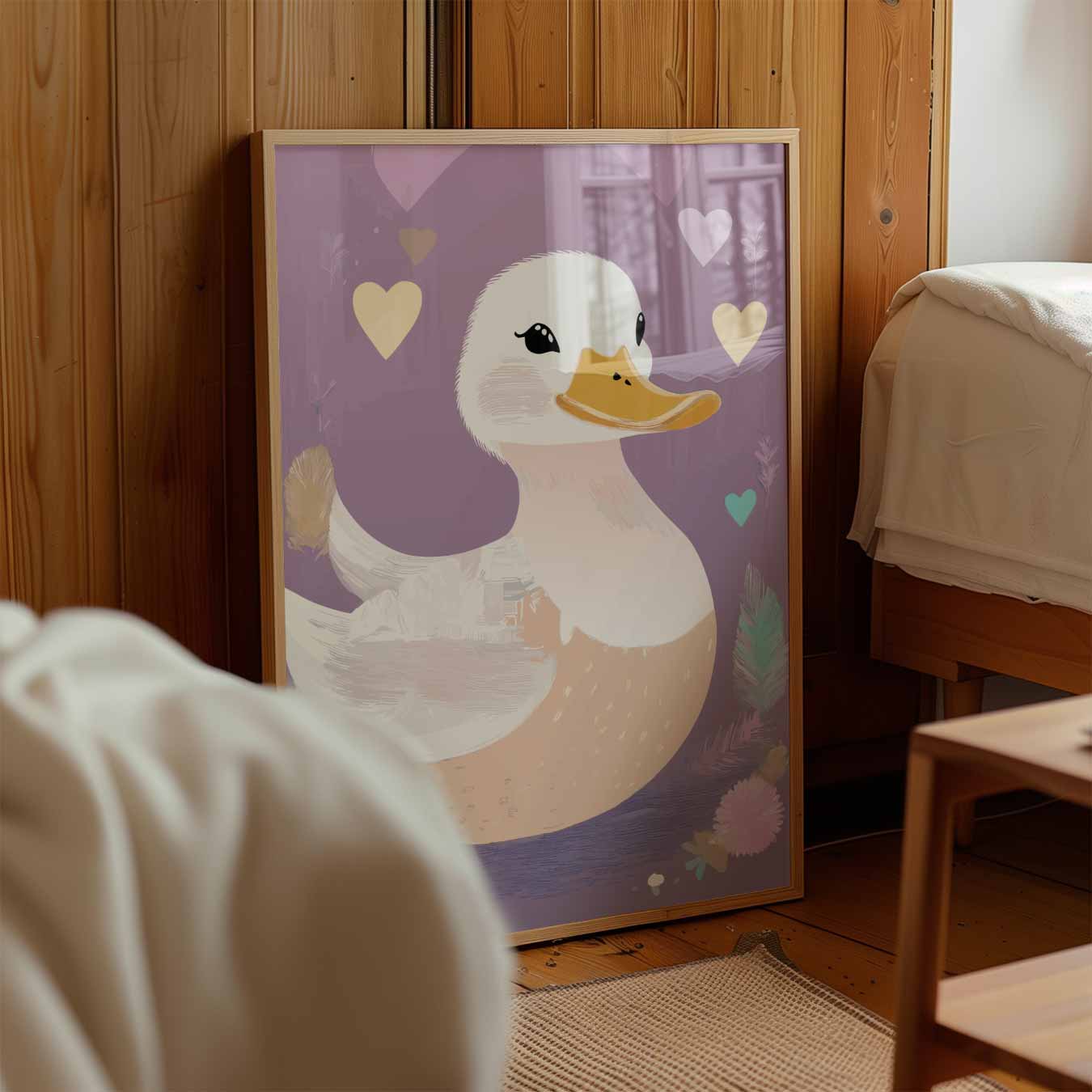Schattige Eend Illustratie Poster