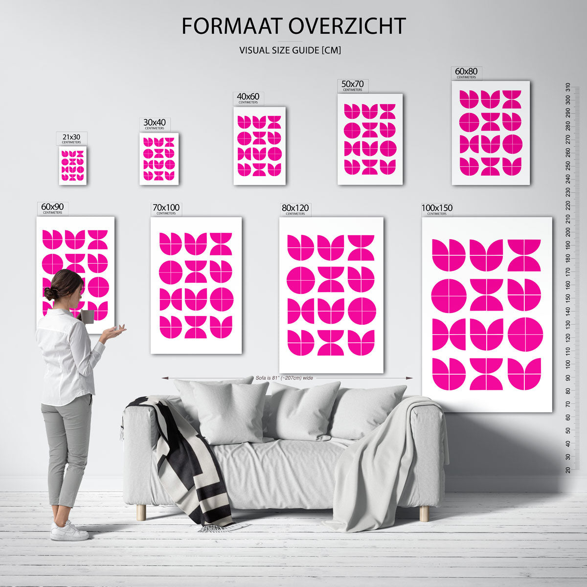 Vormritme en kleur Poster