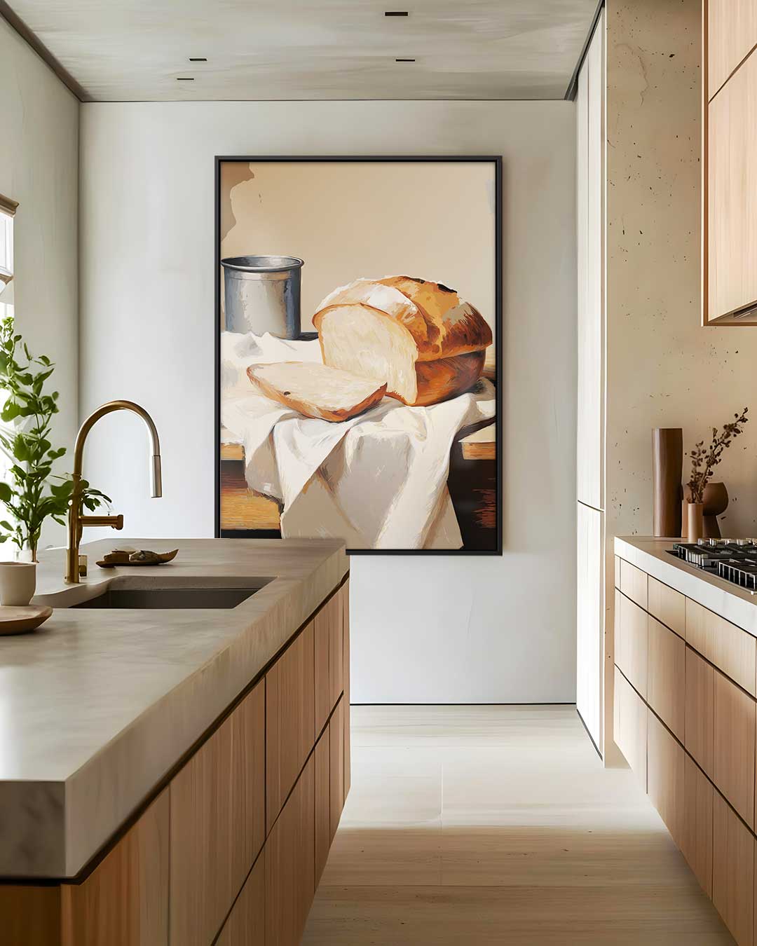 Rustiek Brood Stilleven Kunstwerk-canvas-dibond-plexiglas-wanddecoratie-WallArtistic