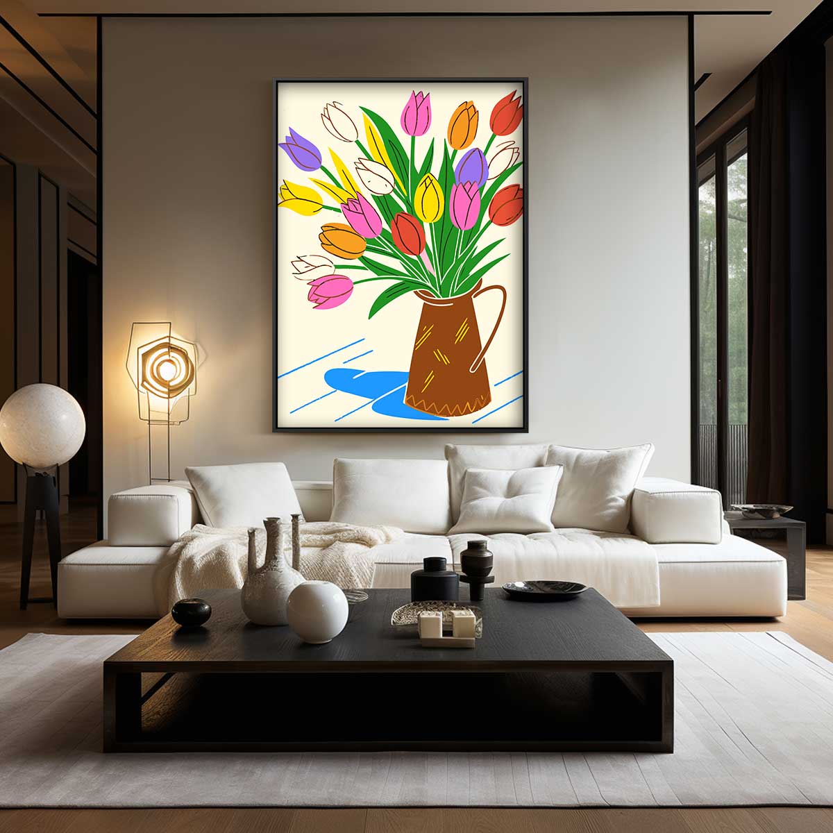Bloemenpracht in de Eenvoud Kunstwerk-canvas-dibond-plexiglas-wanddecoratie-WallArtistic