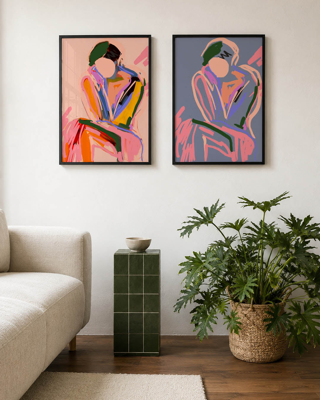 Kleurrijke vormen Posterset