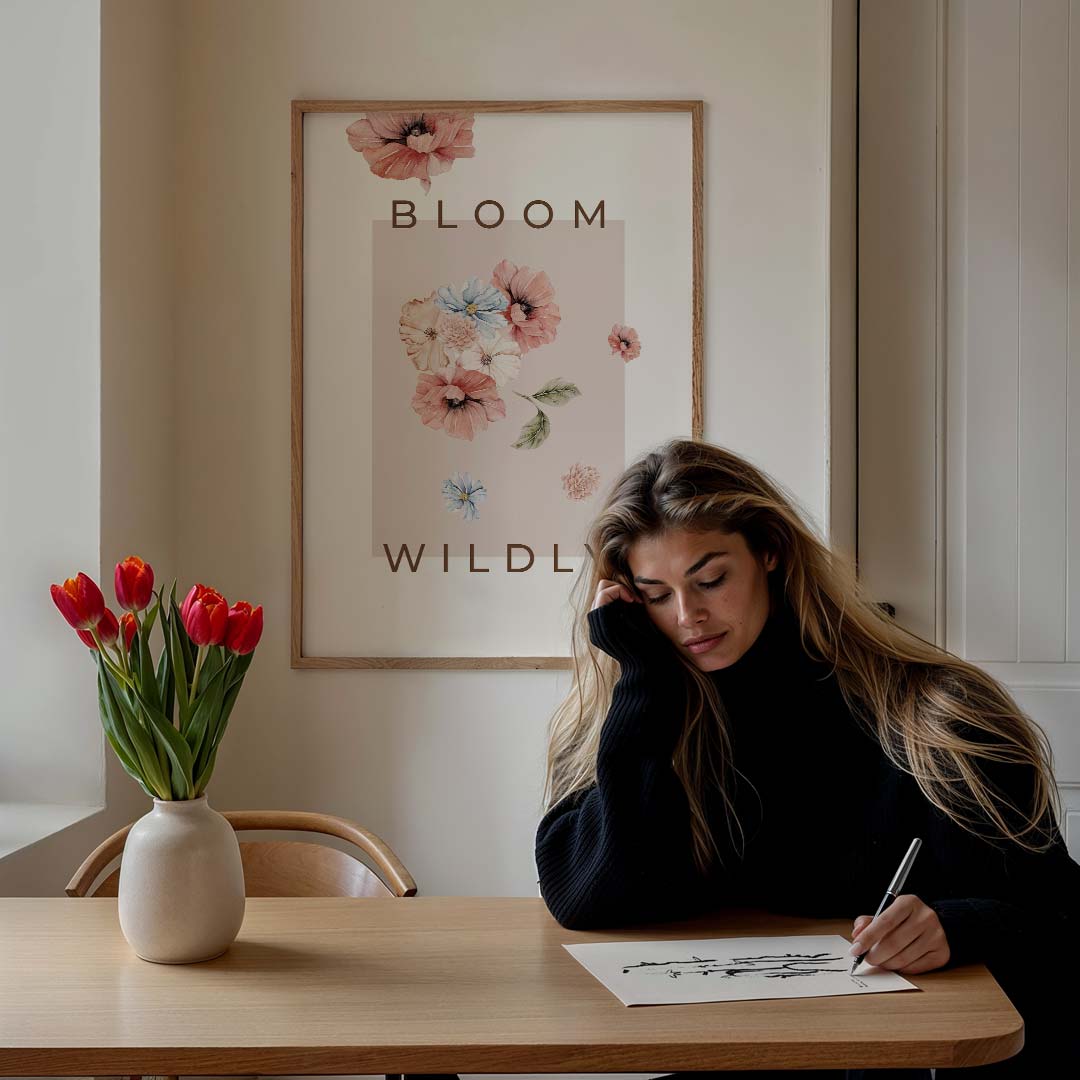 Bloemrijke Inspiratie Poster-WallArtistic