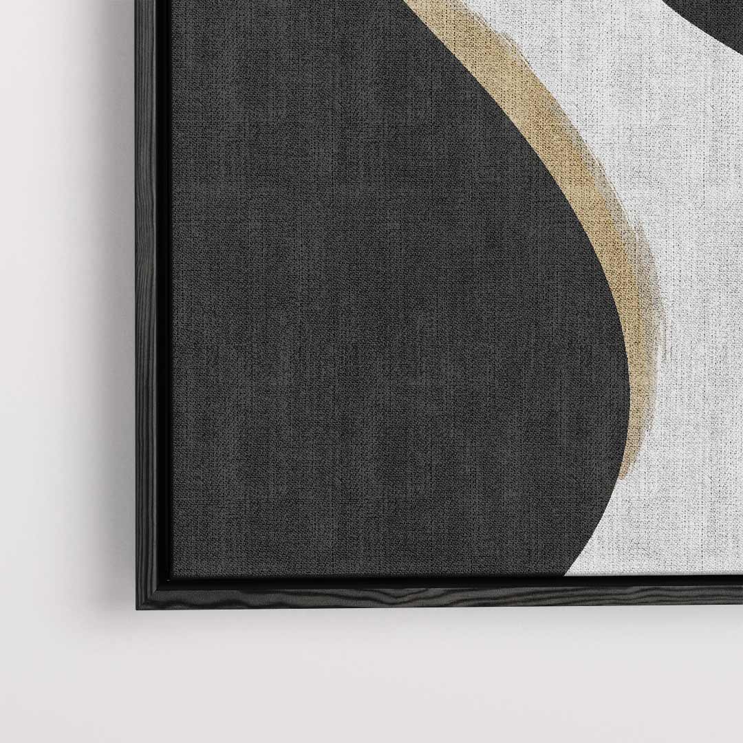 Golvende Sfeer in Zwart en Wit Kunstwerk-canvas-dibond-plexiglas-wanddecoratie-WallArtistic