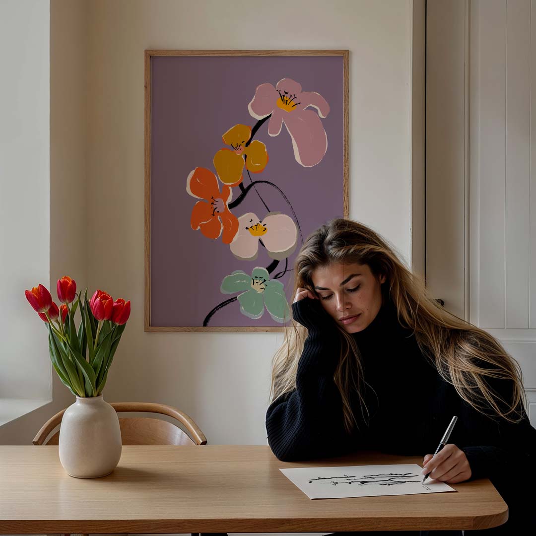 Vrolijke Bloemenpracht Poster-WallArtistic