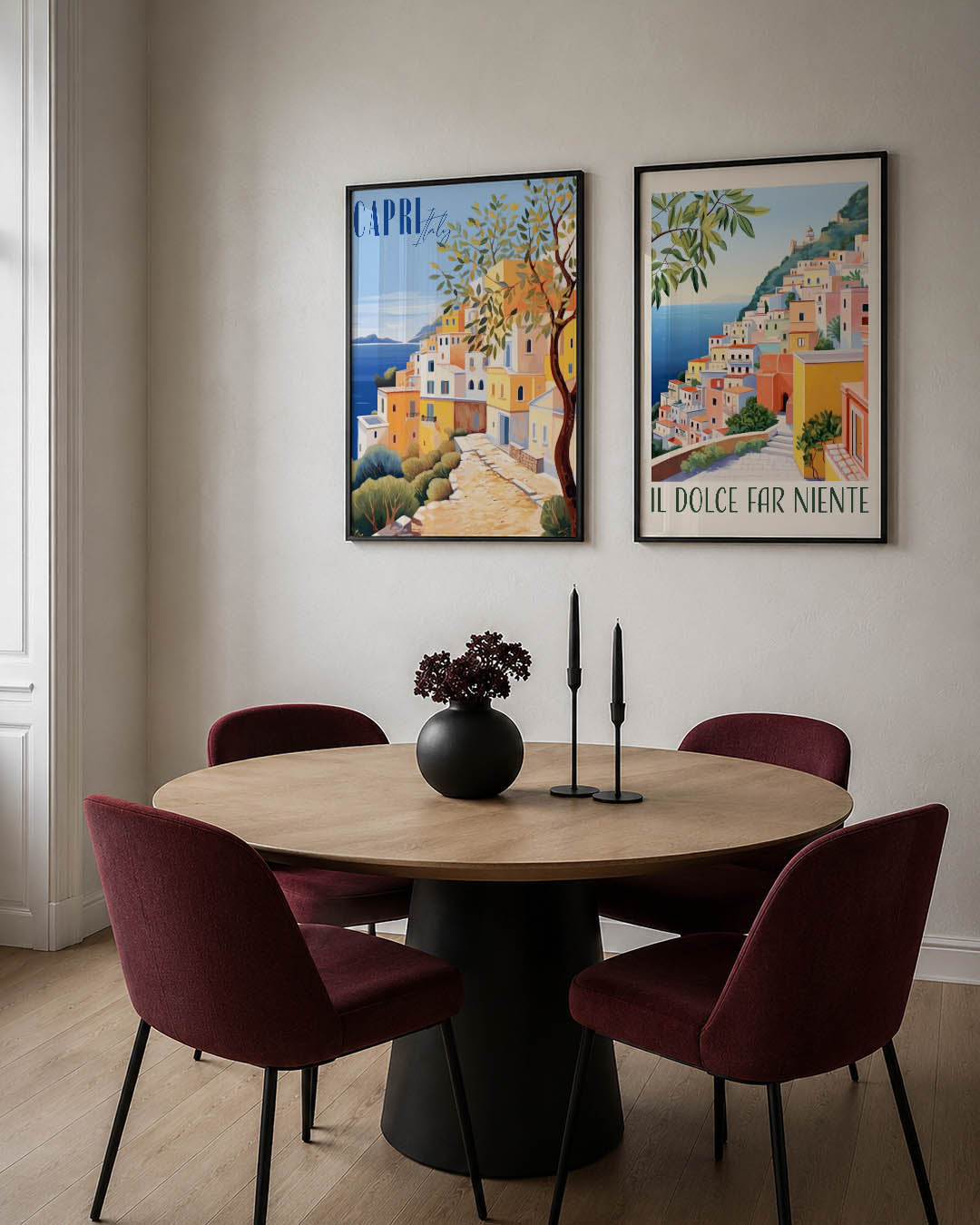 Zonnige kustlijn Posterset