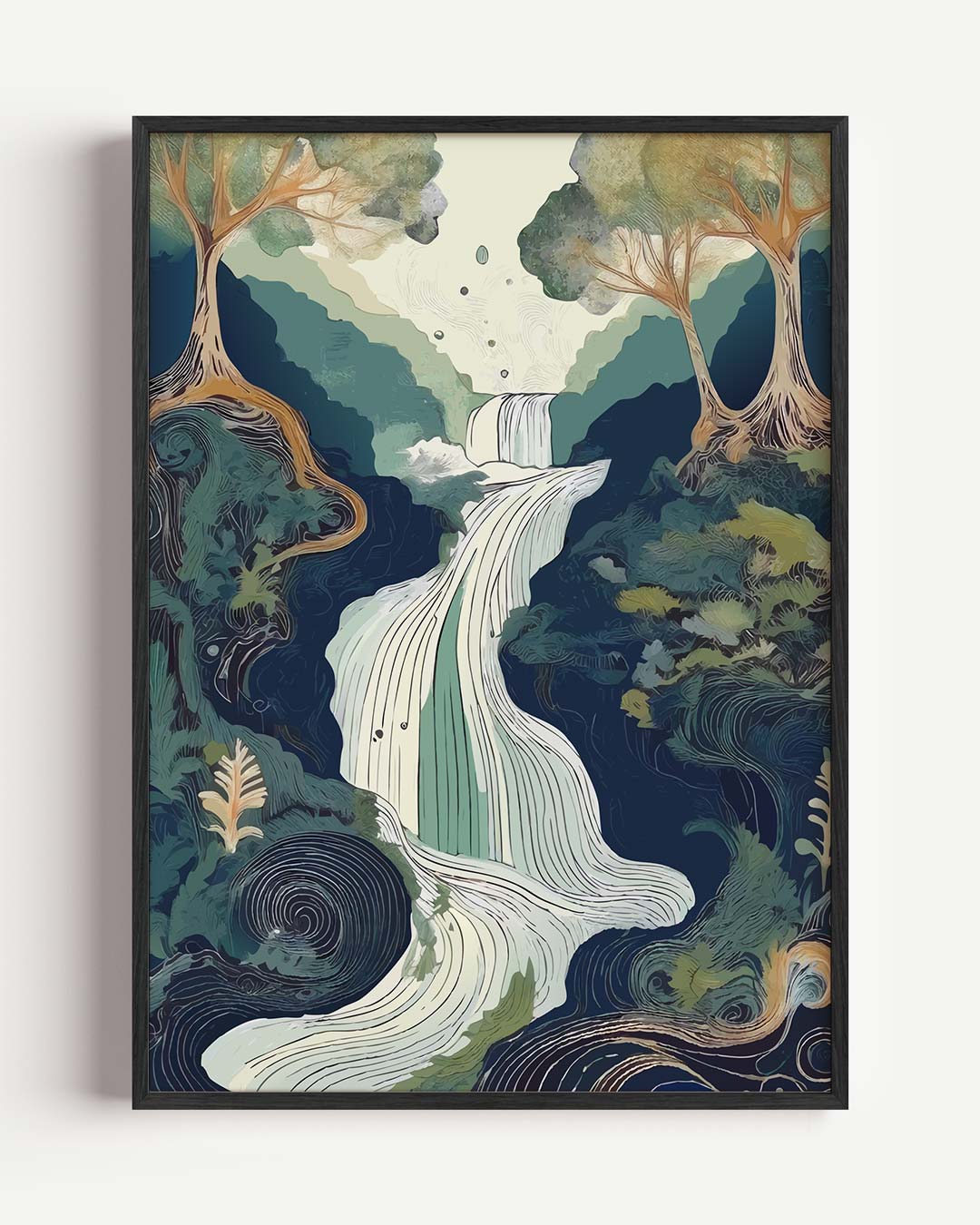 Dromerige Waterval Poster