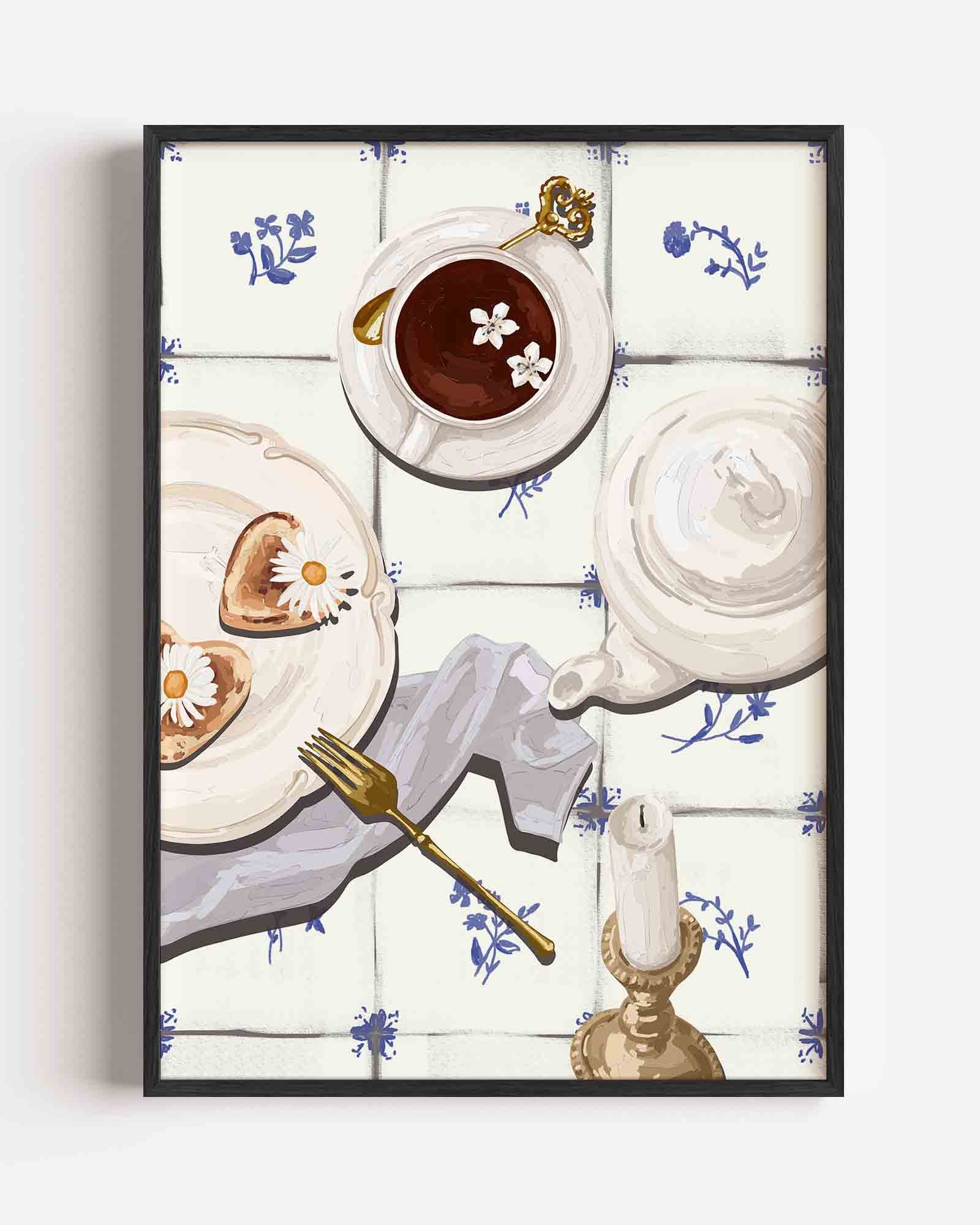 Ontbijt tafel Poster