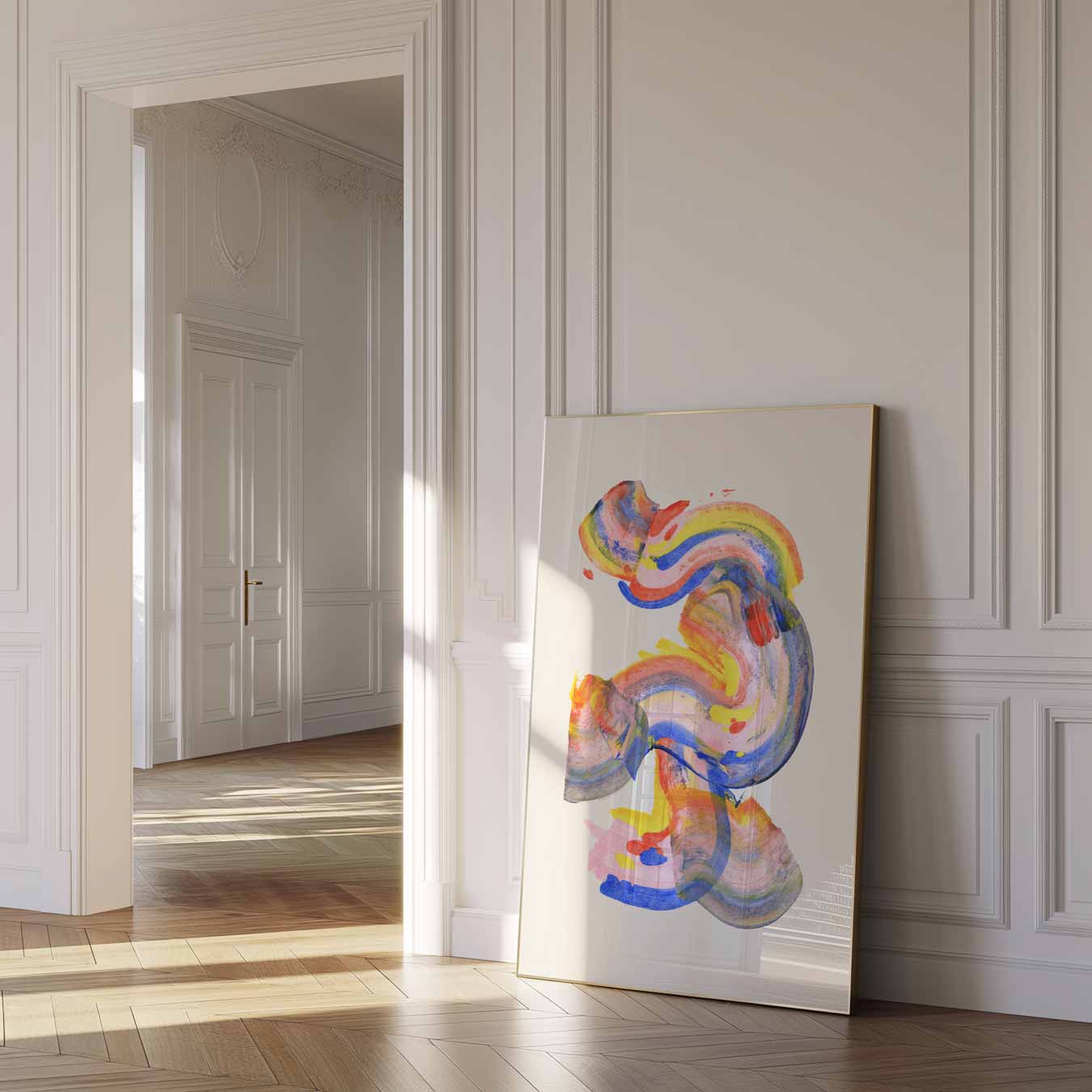 Kleurrijke Abstracte Kunstposter