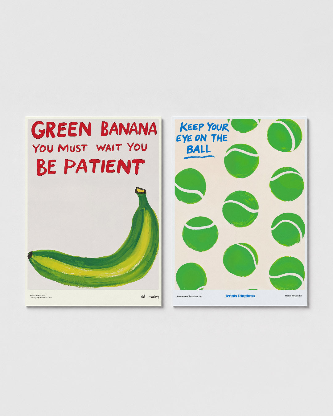 Kleurrijke bananenboodschap Posterset