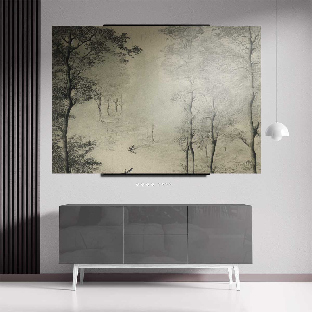 Mystieke Boswandeling Kunstwerk-canvas-dibond-plexiglas-wanddecoratie-WallArtistic