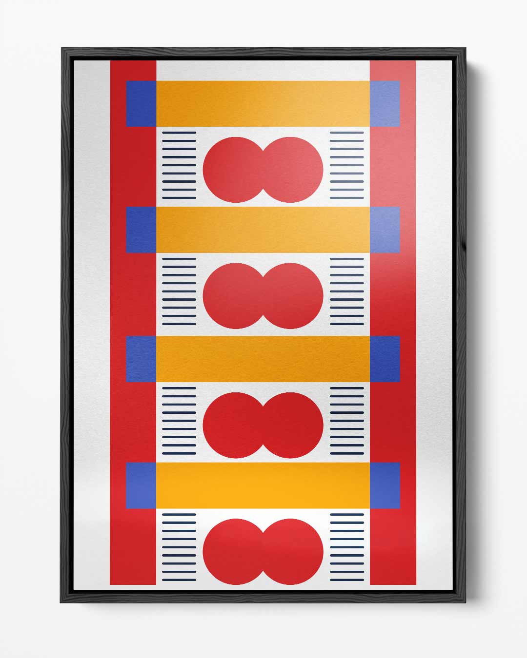 Kleurrijke Abstracte Harmonie Kunstwerk-canvas-dibond-plexiglas-wanddecoratie-WallArtistic