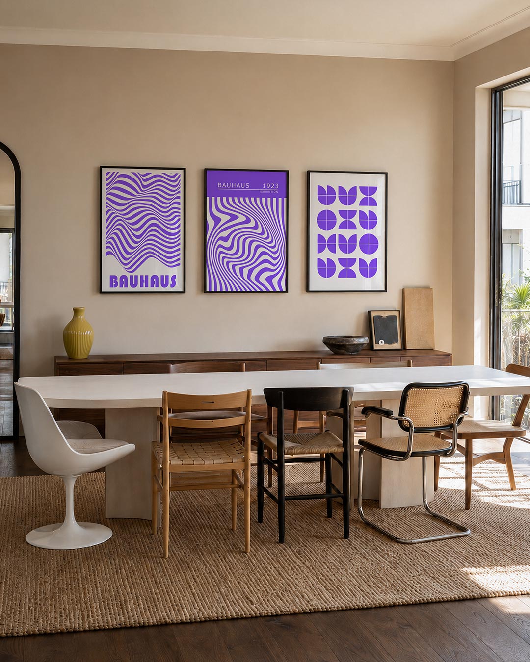 Golvend lijnenspel Posterset