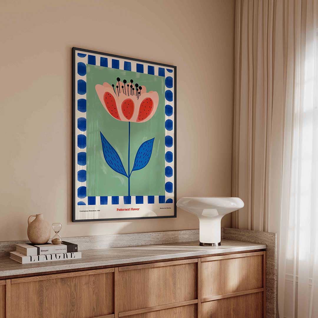 Bloem met patronen Poster