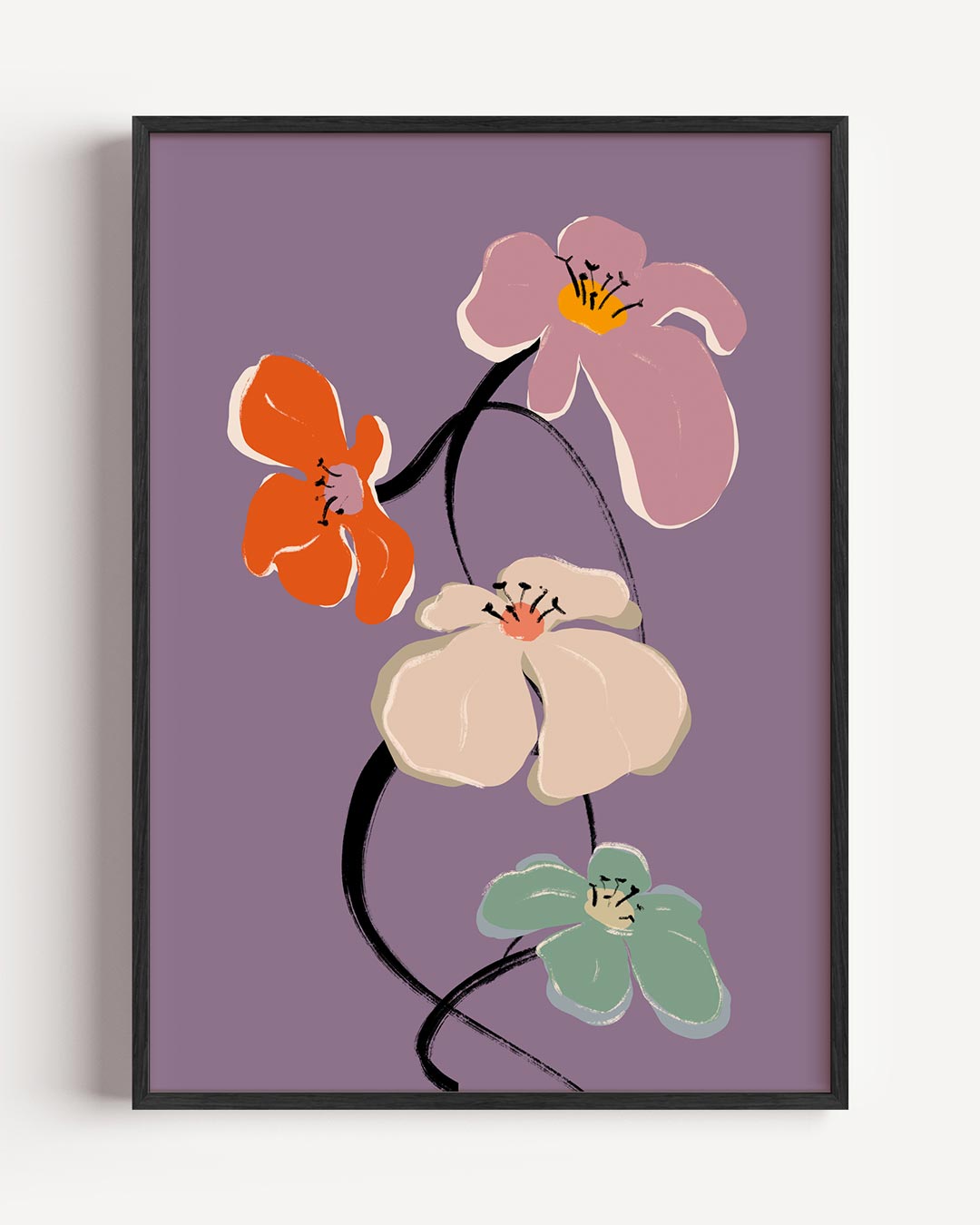 Stijlvolle Bloemenpracht Poster-WallArtistic