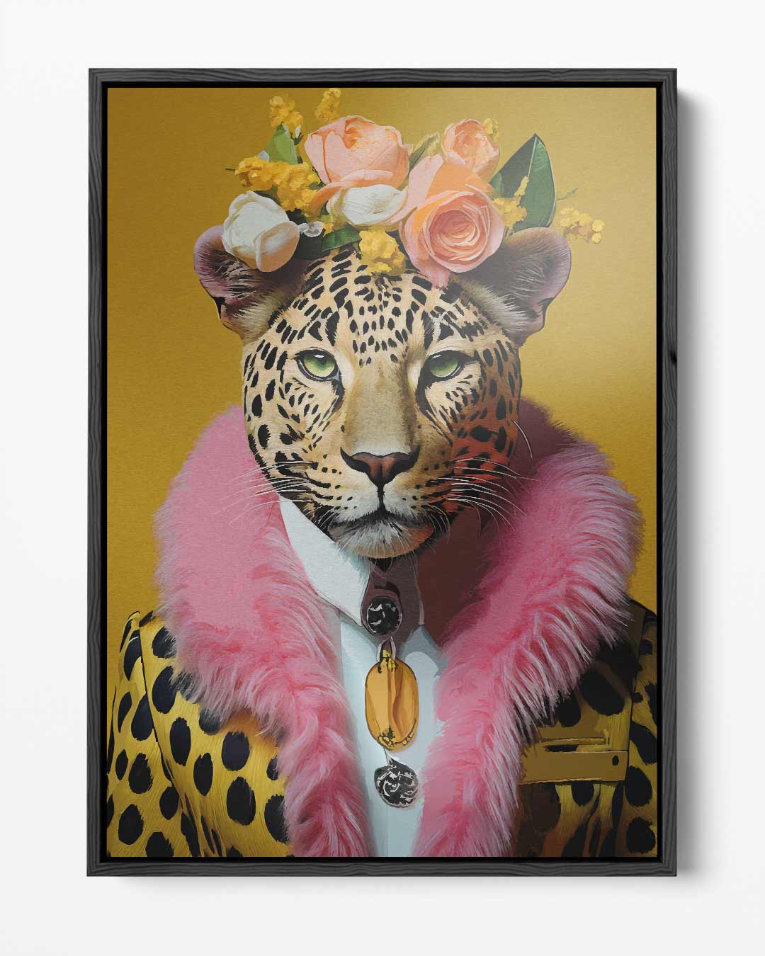 Trendige Leopardenporträt-Kunstwerke