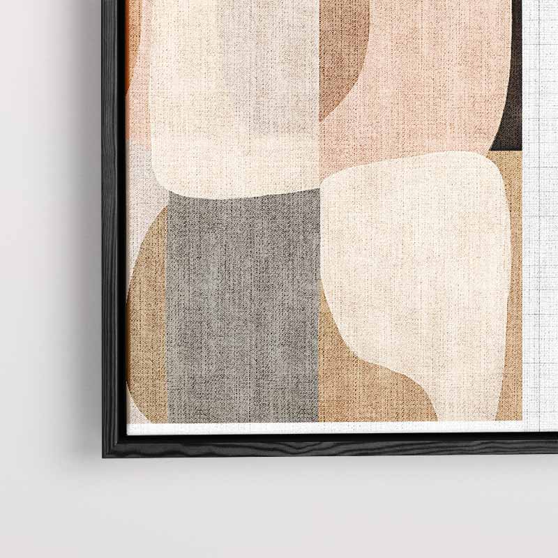 Warm Elegantie Abstract Schilderij Kunstwerk-canvas-dibond-plexiglas-wanddecoratie-WallArtistic