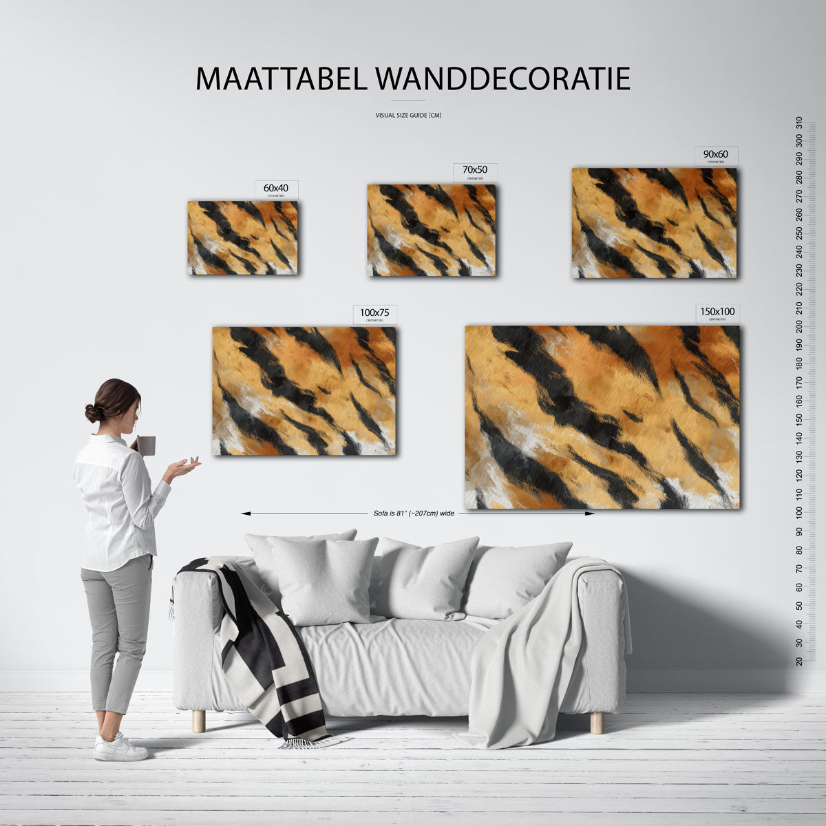 Dynamische strepen Kunstwerk