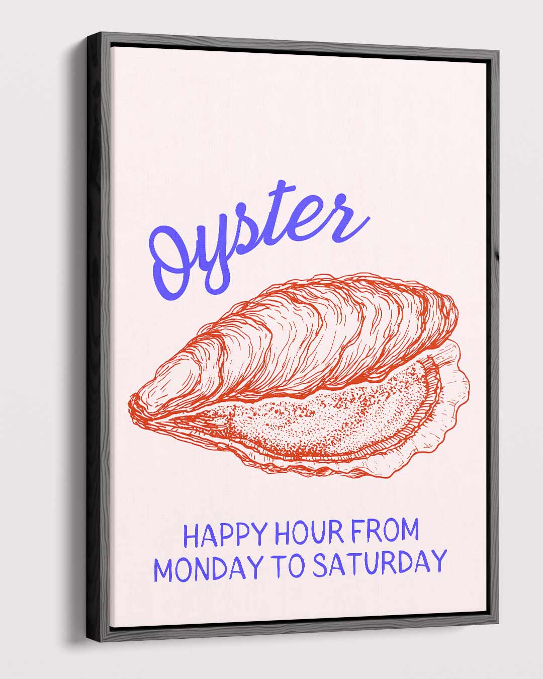 Oester Illustratie Poster Kunstwerk-canvas-dibond-plexiglas-wanddecoratie-WallArtistic