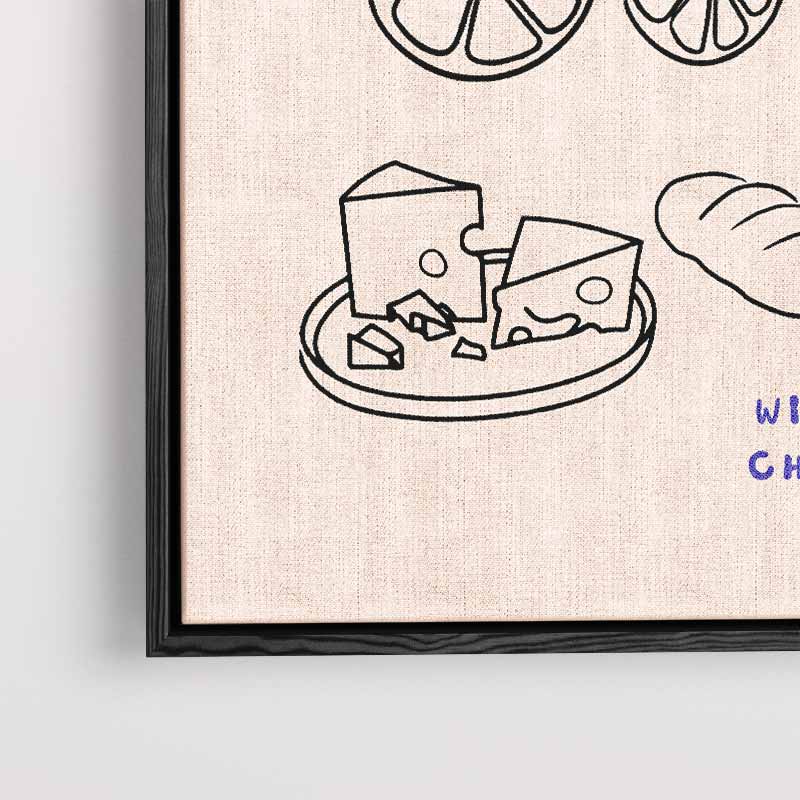 Wine & Cheese Avond Kunstwerk-canvas-dibond-plexiglas-wanddecoratie-WallArtistic