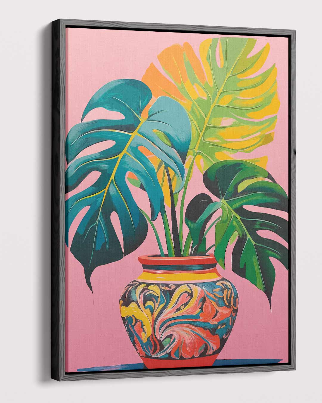Tropische Schilderij in Vrolijke Kleuren Kunstwerk-canvas-dibond-plexiglas-wanddecoratie-WallArtistic