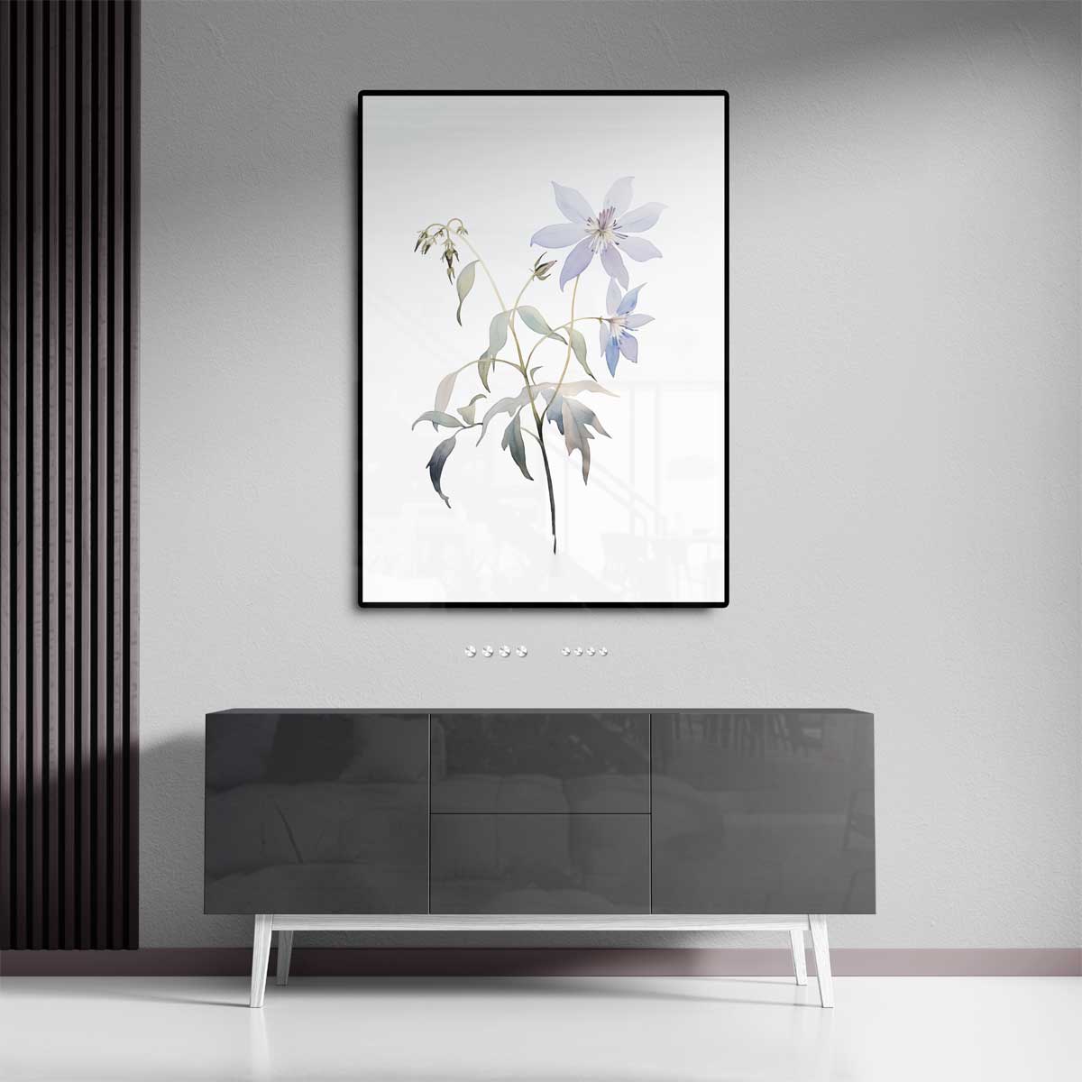 Prachtige Bloemen in Lichte Waterverf Kunstwerk-canvas-dibond-plexiglas-wanddecoratie-WallArtistic