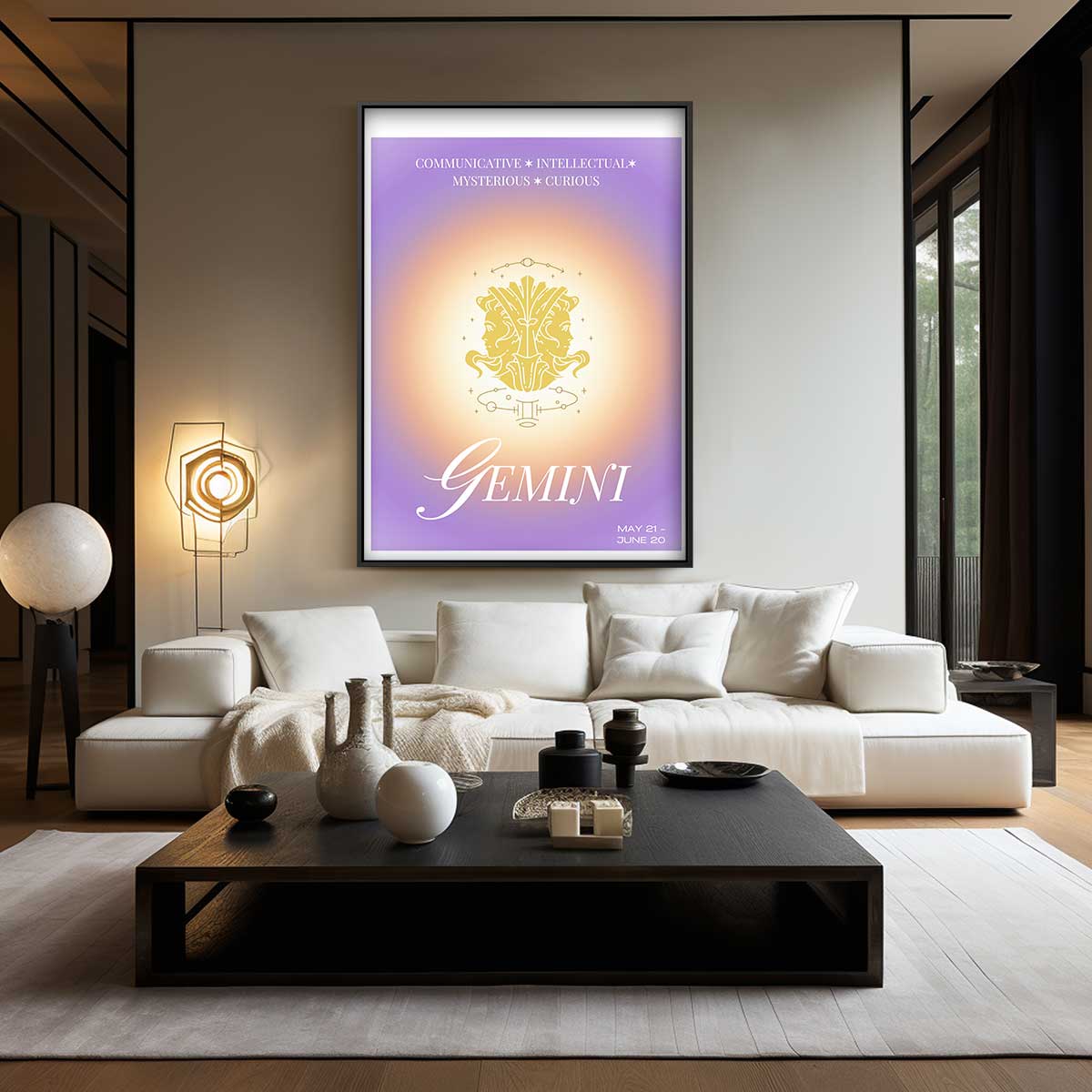 Steenbok Sterrenbeeld Poster Kunstwerk-canvas-dibond-plexiglas-wanddecoratie-WallArtistic