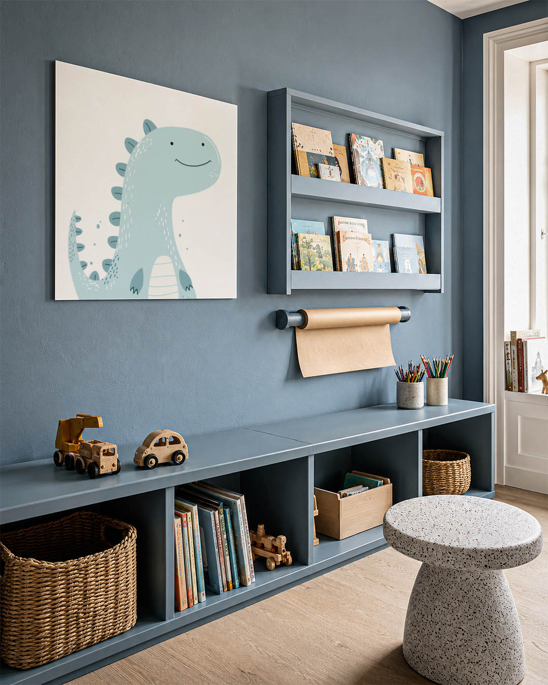Vrolijke dinosaurus illustratie Kunstwerk