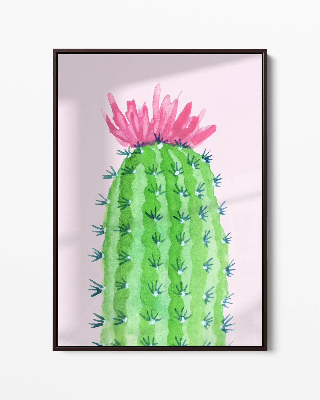 Bloeiende Cactus Schilderij Kunstwerk-canvas-dibond-plexiglas-wanddecoratie-WallArtistic