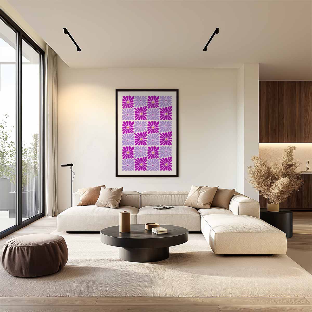 Bloemenpracht in Paars Kunstwerk-canvas-dibond-plexiglas-wanddecoratie-WallArtistic
