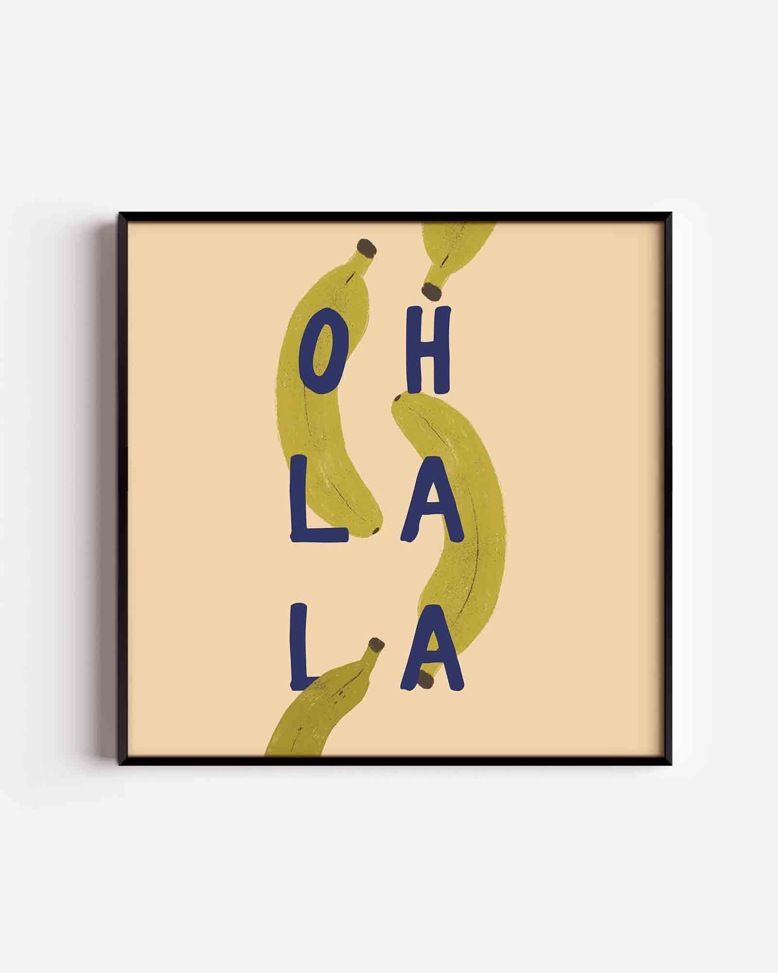 Bananen en letters Poster