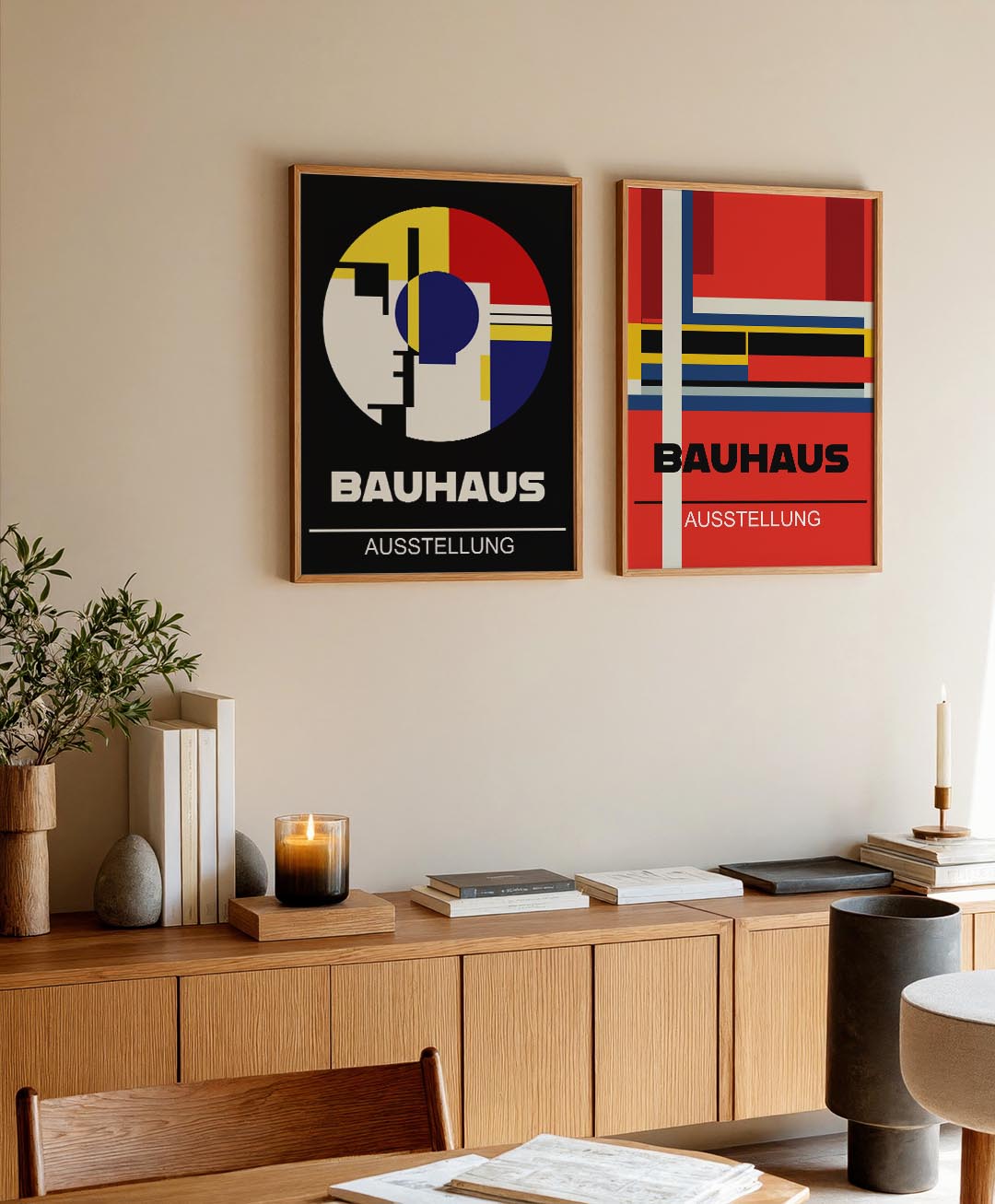 Kleurrijke cirkelcompositie Posterset