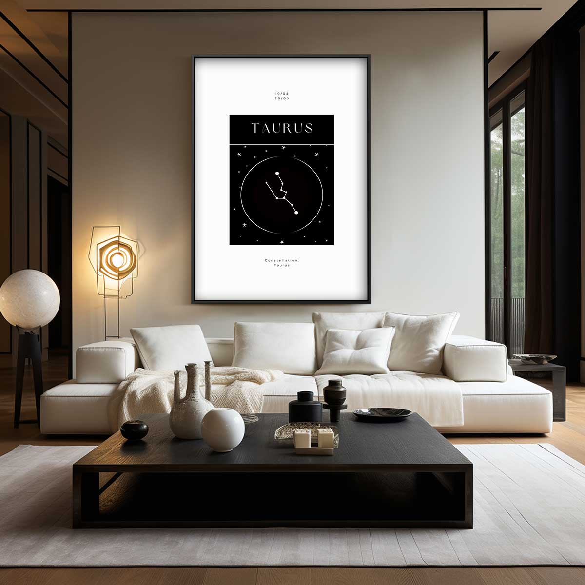 Taurus Sterrenbeeld Poster Kunstwerk-canvas-dibond-plexiglas-wanddecoratie-WallArtistic